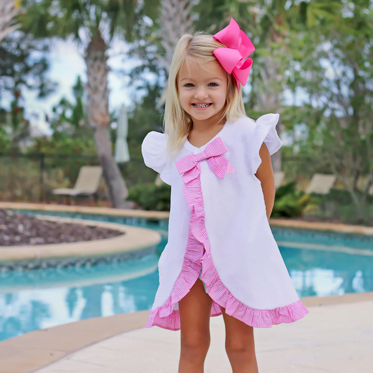 Pink Check Swim Cover Up | Classic Whimsy