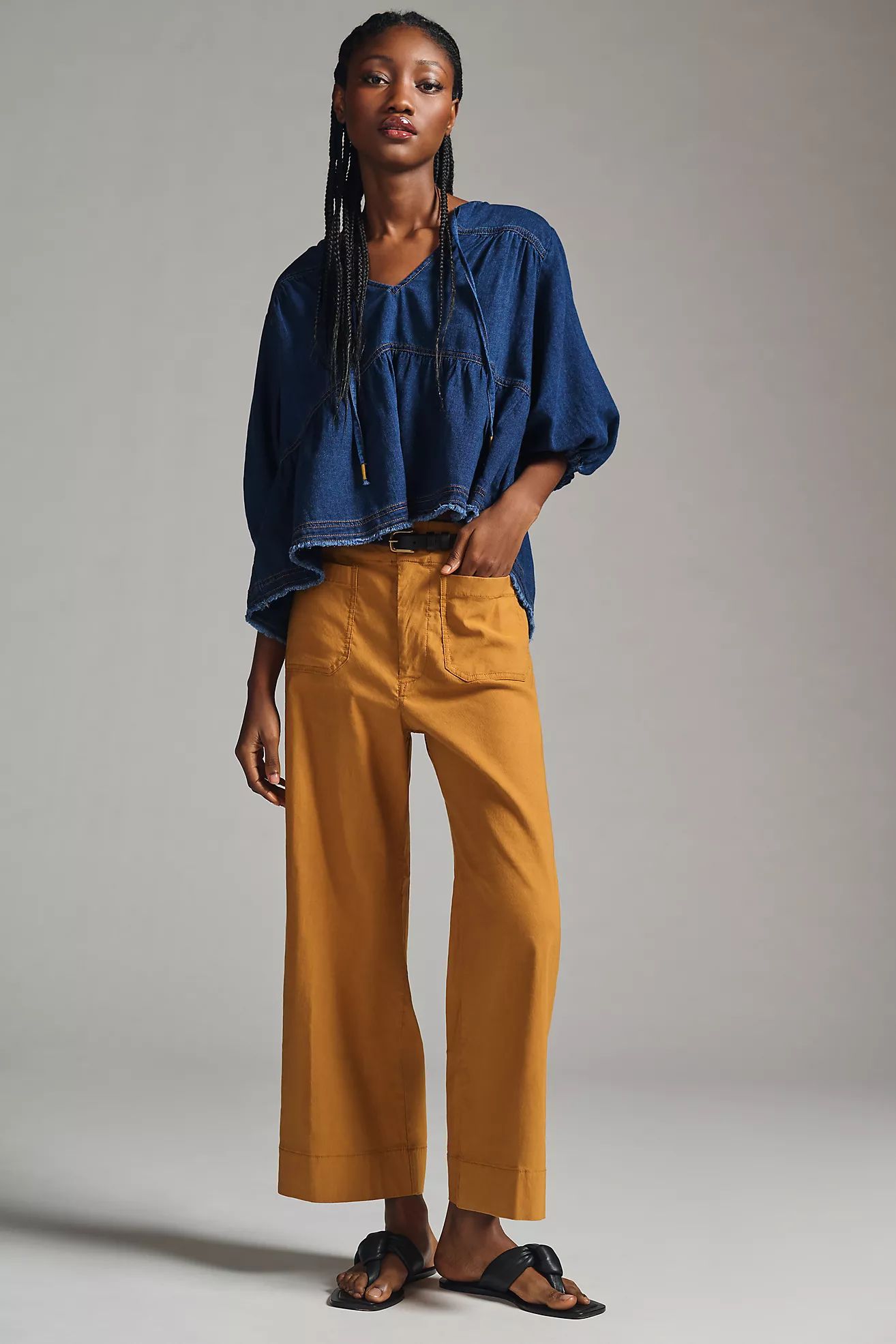 The Colette Cropped Wide-Leg Pants by Maeve | Anthropologie (US)