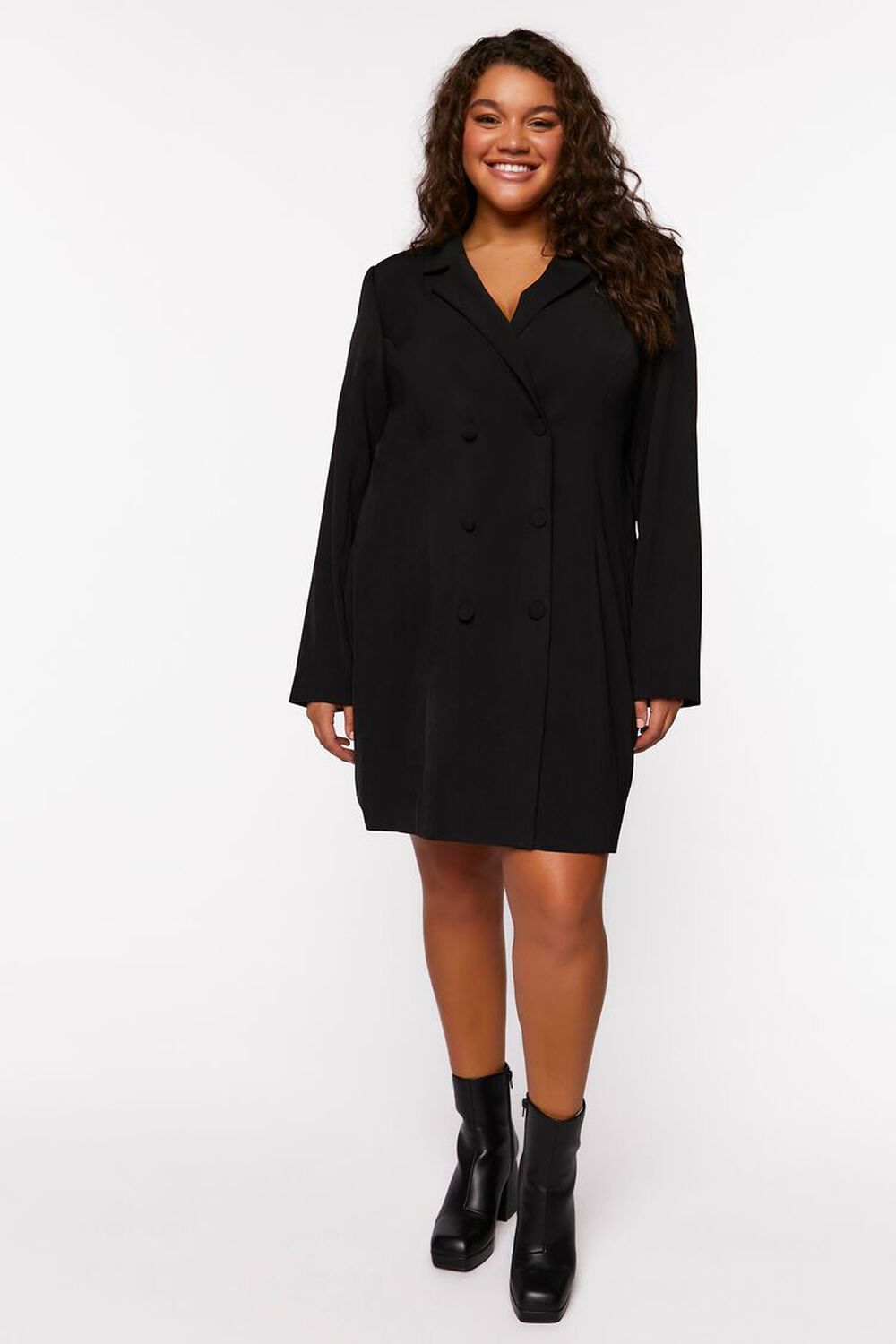 Plus Size Double-Breasted Blazer Mini Dress | Forever 21 (US)