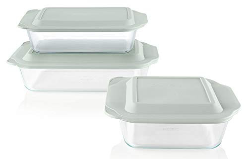 Pyrex Deep 3-Pack Glass Baking Dish Set (9"x13", 7"x11", 8"x8") With BPA-Free Lids, Rectangular Glass Bakeware, Dishwasher, Microwave, Freezer & Pre-Heated Oven Safe | Amazon (US)