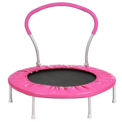 Racxily 36" Trampoline with Foam Handle, Mini Trampolines for Kids, Outdoor and Indoor, Easy to Assemble, Pink | Target
