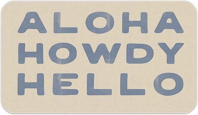 Beach Welcome Aloha Howdy Hello Front Door Mat Outside Entrance,Beach Coastal Cowgirl Decor Doorm... | Amazon (US)