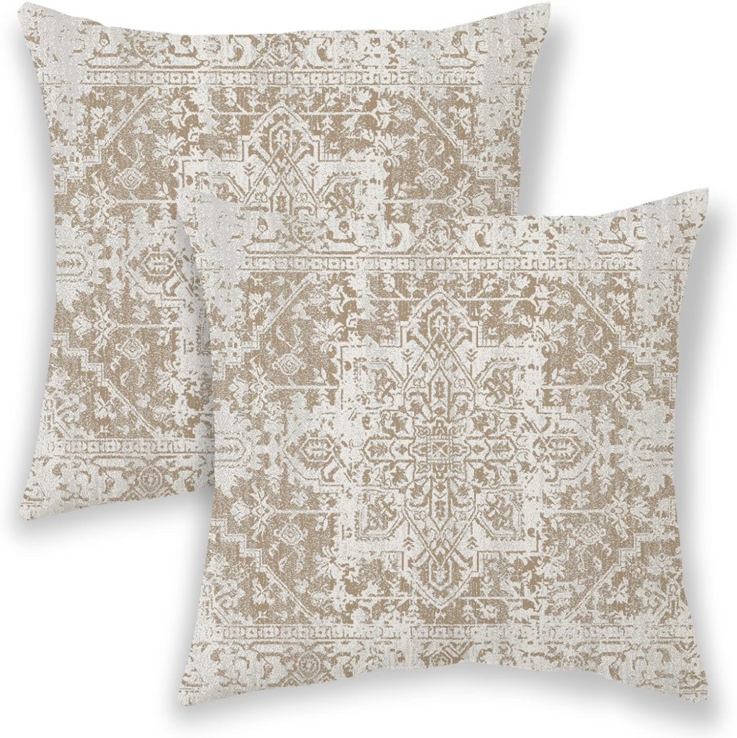 BETGINY Boho Pillow Covers 18x18, Brown Beige Ethnic Design Outdoor Decorative Throw Pillows for ... | Amazon (US)