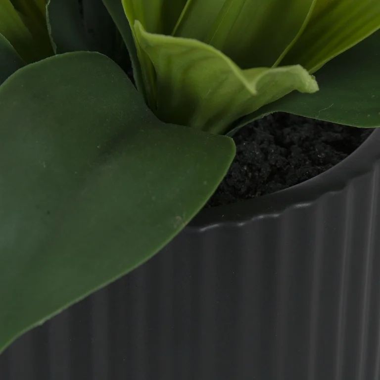 Better Homes & Gardens 8.5" Artificial Agave Plant in Ribbed Black Ceramic Pot | Walmart (US)