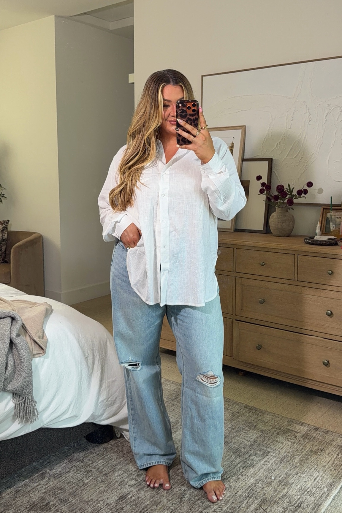 the perfect summer outfit 🤎 wearing 34 long in the jean & xl in the top xx 

#LTKootd #LTKMidsize #LTKdayinmylife
