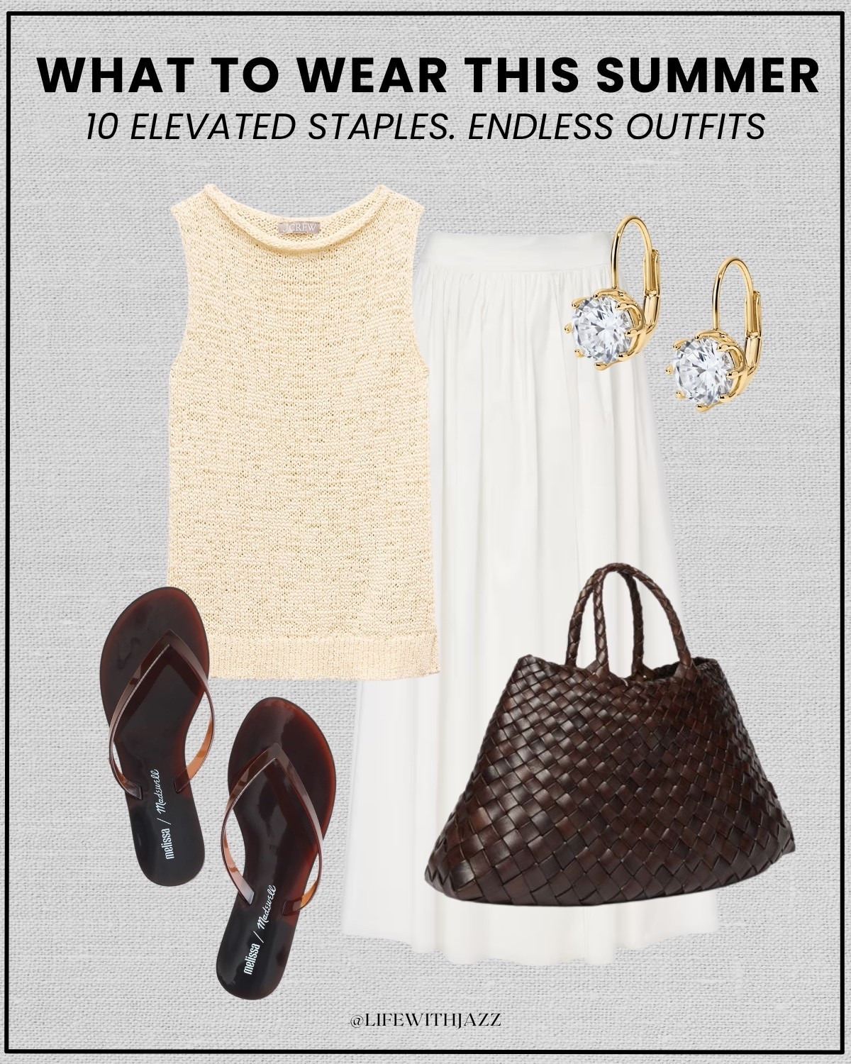 what to wear this summer: 10 elevated staples 

summer style / summer staples / elevated style / dressy outfits / skirt outfits / tailored shorts / strappy sandals / jelly sandals / woven tote bag / straw tote / linen vest

#LTKootd #LTKSeasonal