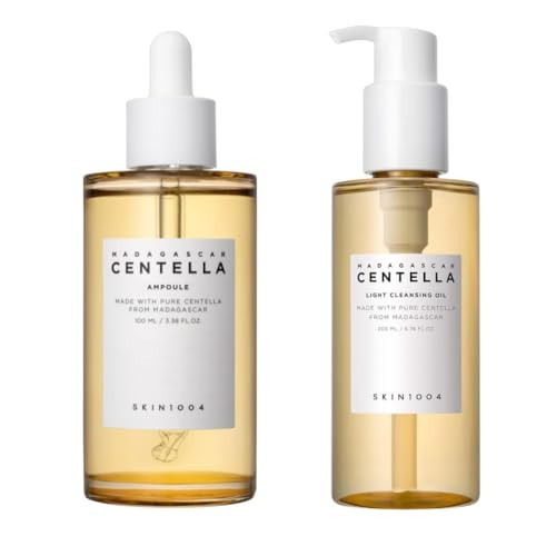 SKIN1004 Madagascar Centella Ampoule 3.38fl.oz (100ml) and Light Cleansing Oil 6.76fl.oz (200ml) Bundle | Amazon (US)