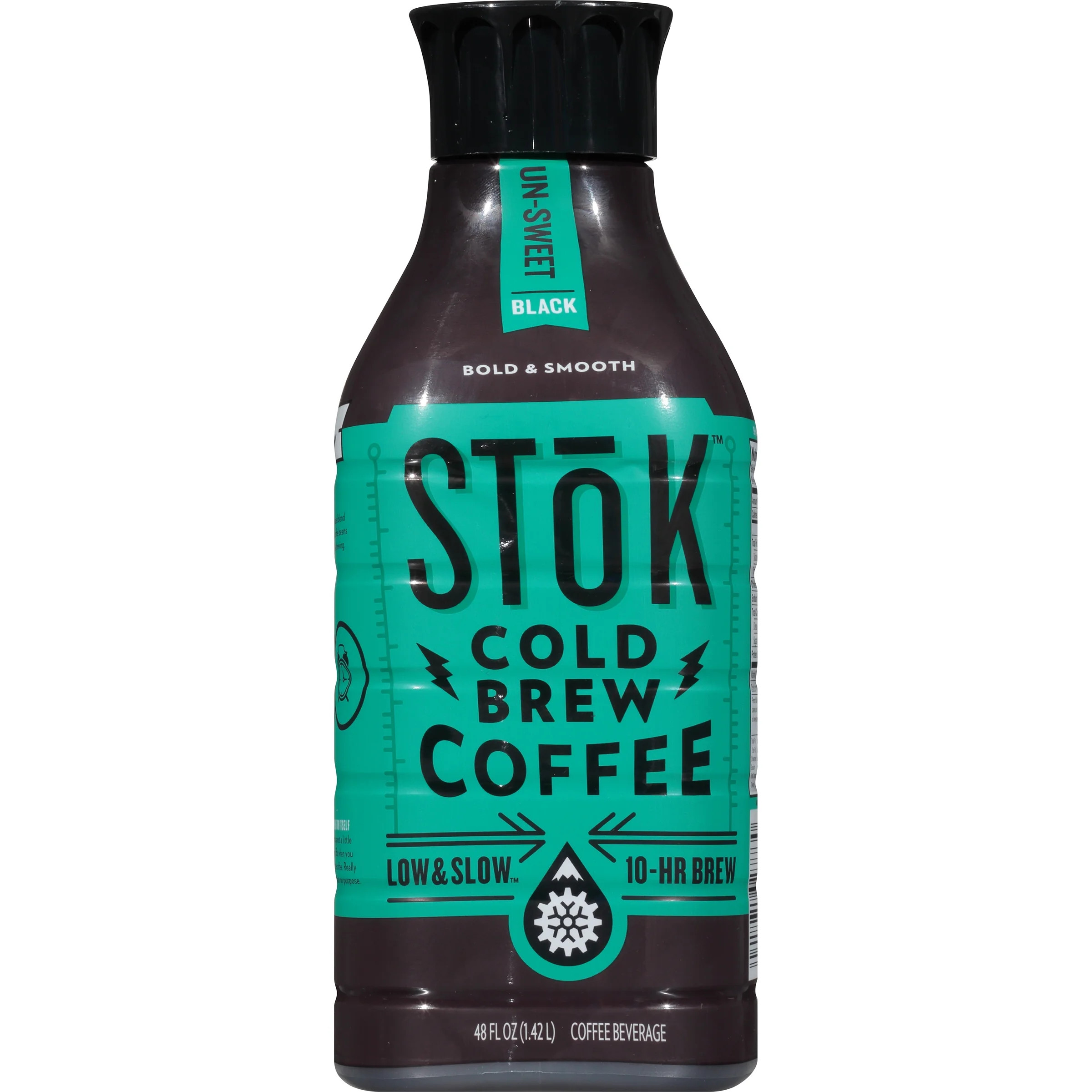 SToK Black, Unsweetened, Medium Roast Arabica-Based Blend Cold Brew Coffee, 48 fl oz Bottle | Walmart (US)