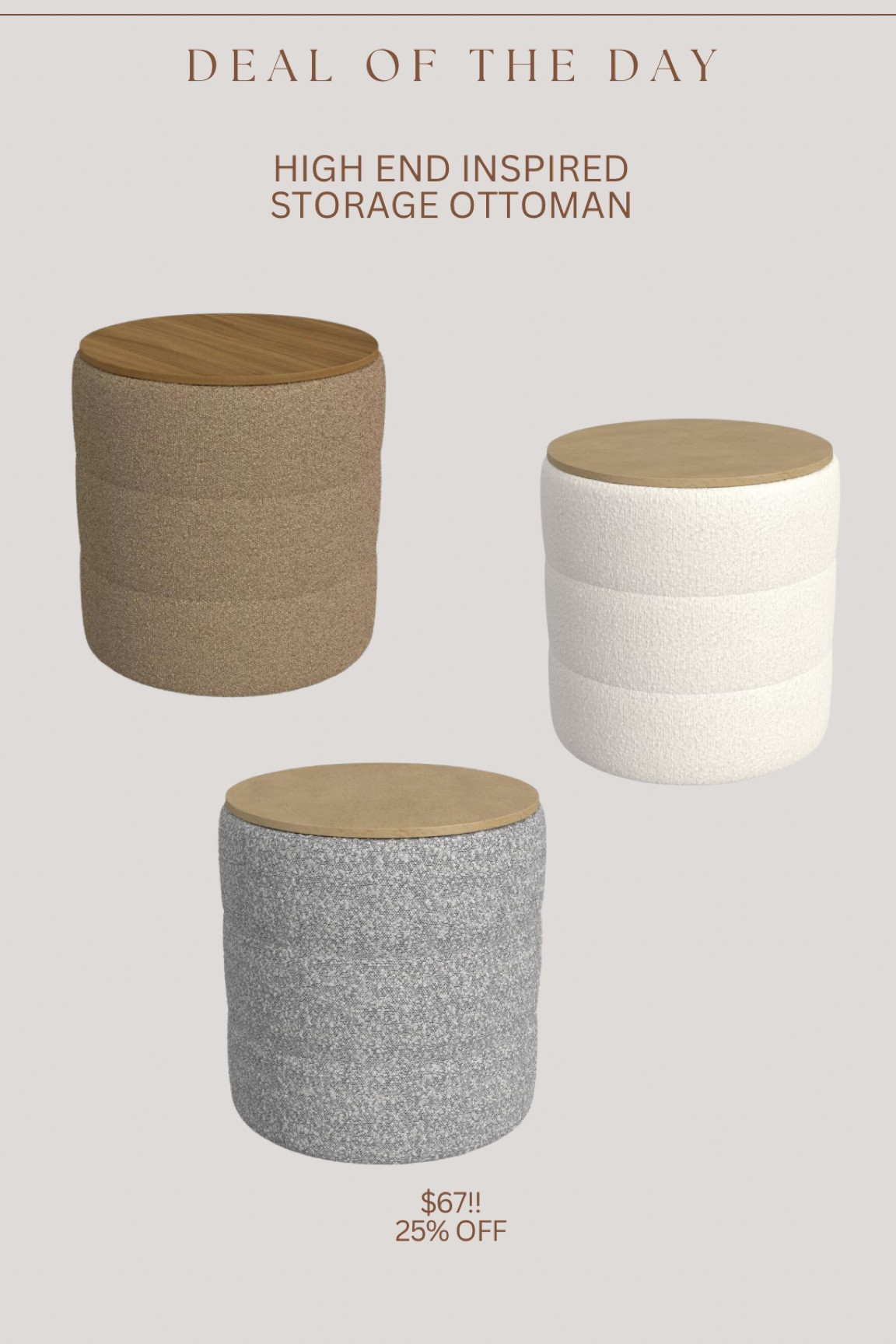 Just found this gorgeous storage ottoman on sale at target!!! 

#LTKFindsUnder100 #LTKHome #LTKSaleAlert