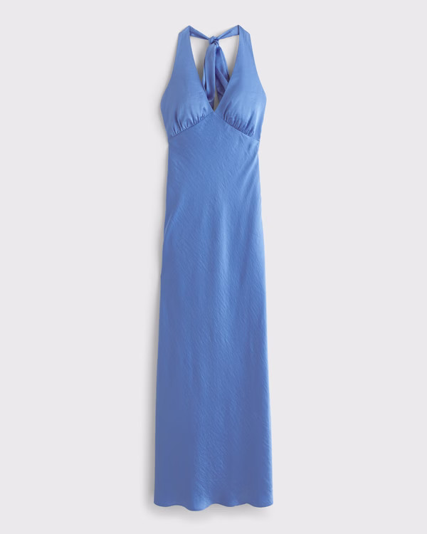 Women's The A&F Julia Slip Halter Maxi Dress | Women's Dresses & Jumpsuits | Abercrombie.com | Abercrombie & Fitch (US)