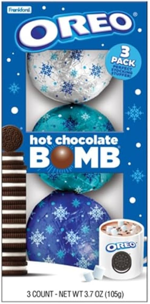 Oreo Hot Chocolate Bomb, Holiday Gift Set, 3 Count Stocking Stuffer, 3.7 oz | Amazon (US)
