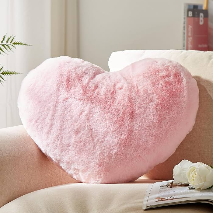 YRXRUS Heart Pillows, Mother's Day Pillow, Love Heart Shaped Pillow, Small Cute Pink Heart Pillow... | Amazon (US)