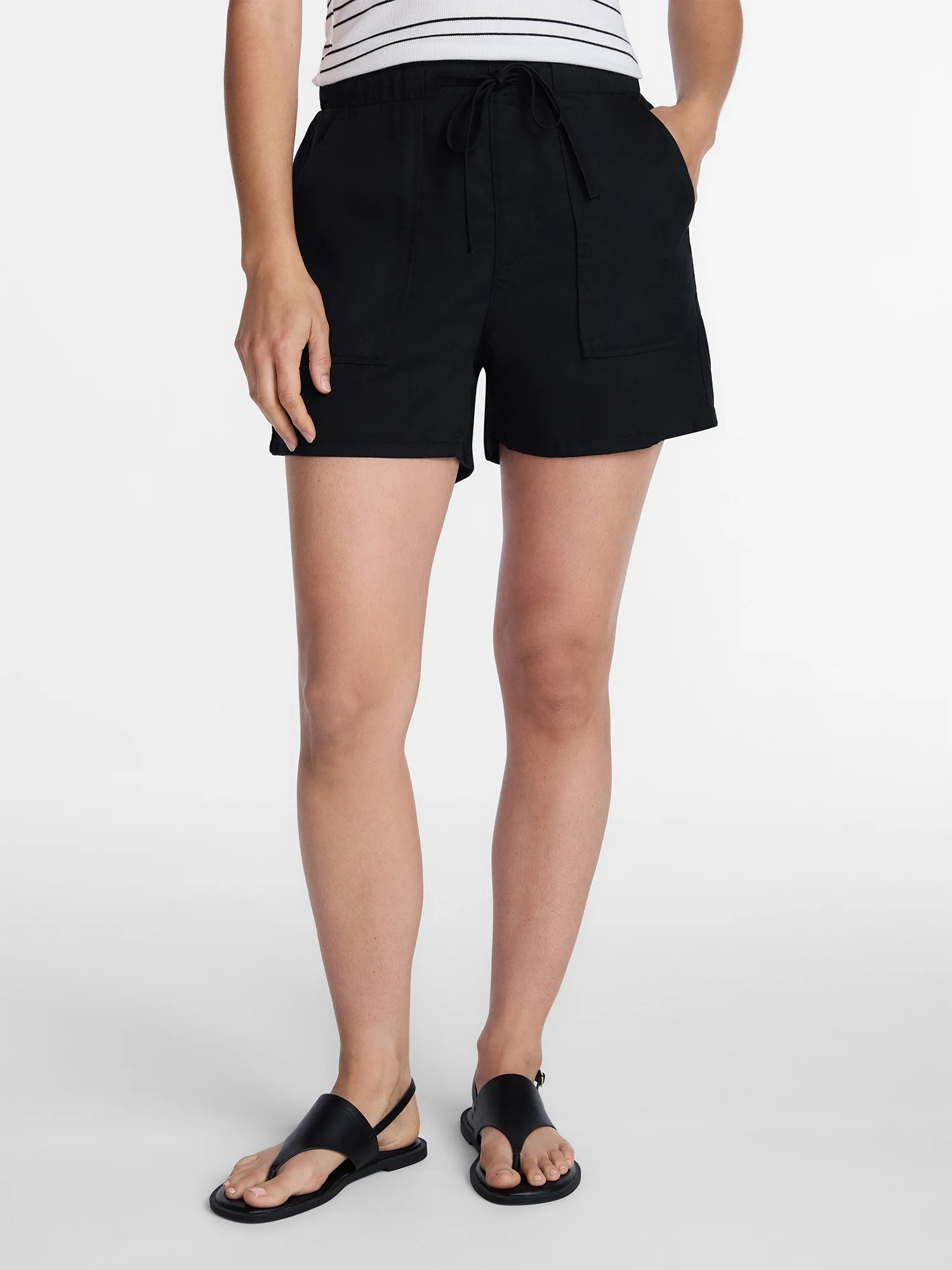 Time and Tru Women's Soft Utility Shorts, 4" Inseam, Sizes XS-XXXL | Walmart (US)