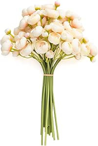 Ling's Moment Ranunculus Artificial Flower, Faux Silk Mini Ranunculus Flowers for DIY Bouquet, Bu... | Amazon (US)
