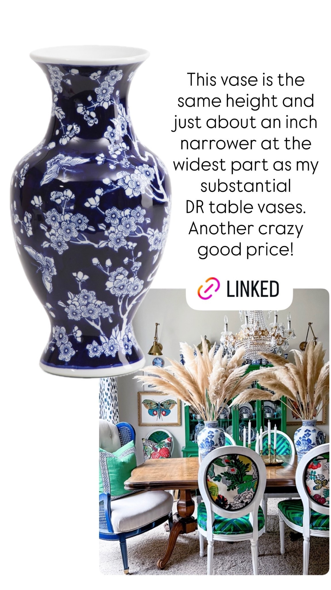This vase is the same height and just about an inch narrower at the widest part as my substantial 
DR table vases. Another crazy good price!

#LTKHome #LTKFindsUnder50 #LTKGiftGuide