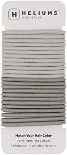 Cyndibands Hair Ties for Gray - 4mm Elastic Ponytail Holders - Match Your Hair Color Bands - 24 C... | Amazon (US)