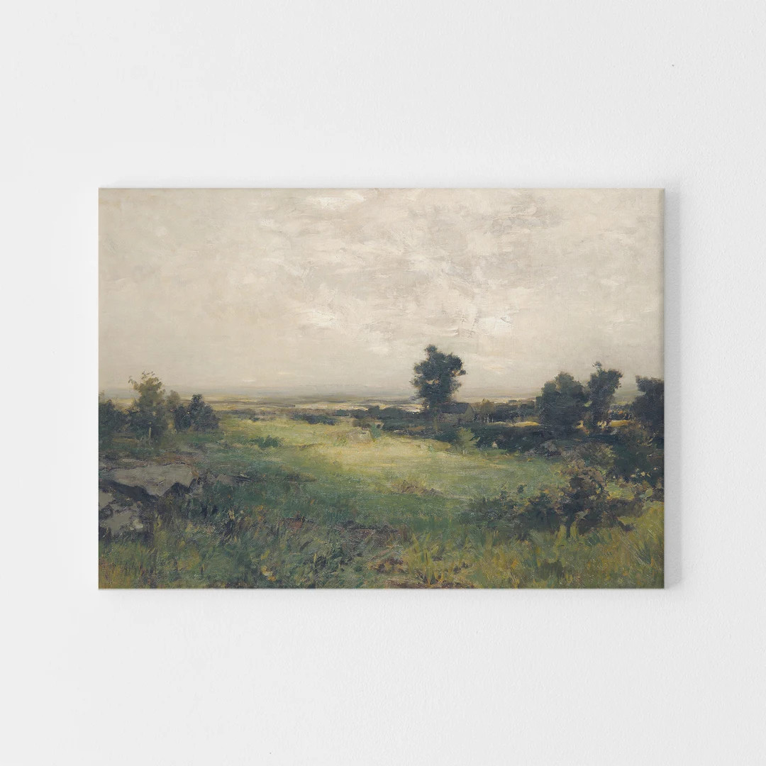 Vintage Spring Landscape Oil Painting PRINTABLE Countryside Scenery Farmhouse Wall Art Rustic Hom... | Etsy (US)