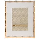 Lawrence Frames Bamboo Design Metal Frame, 5x7, Gold | Amazon (US)
