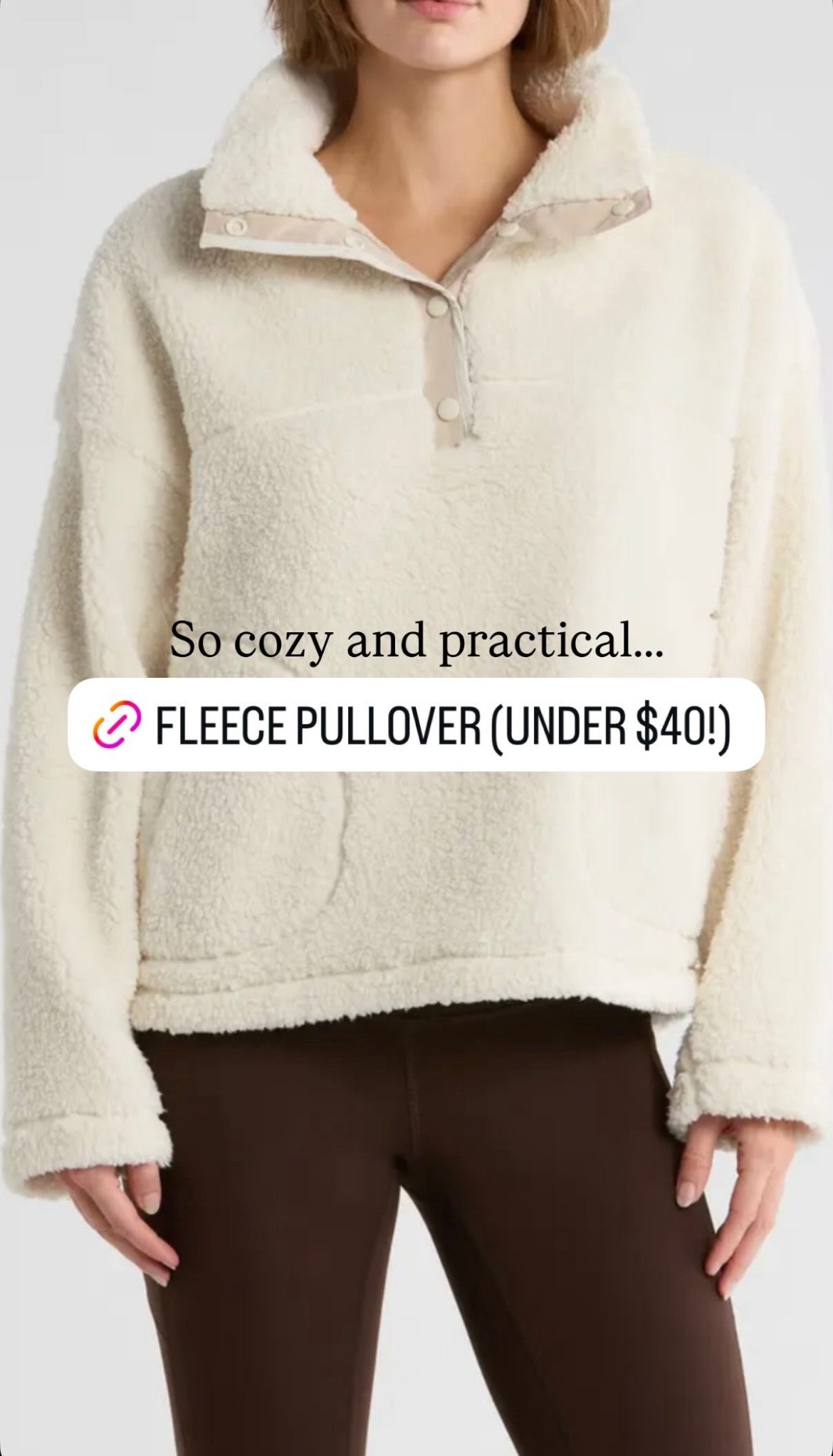 This fleece pullover is so cozy and practical! On sale for 59% off!! Comes in 3 colors. 😍

#LTKSeasonal #LTKGiftGuide #LTKSaleAlert