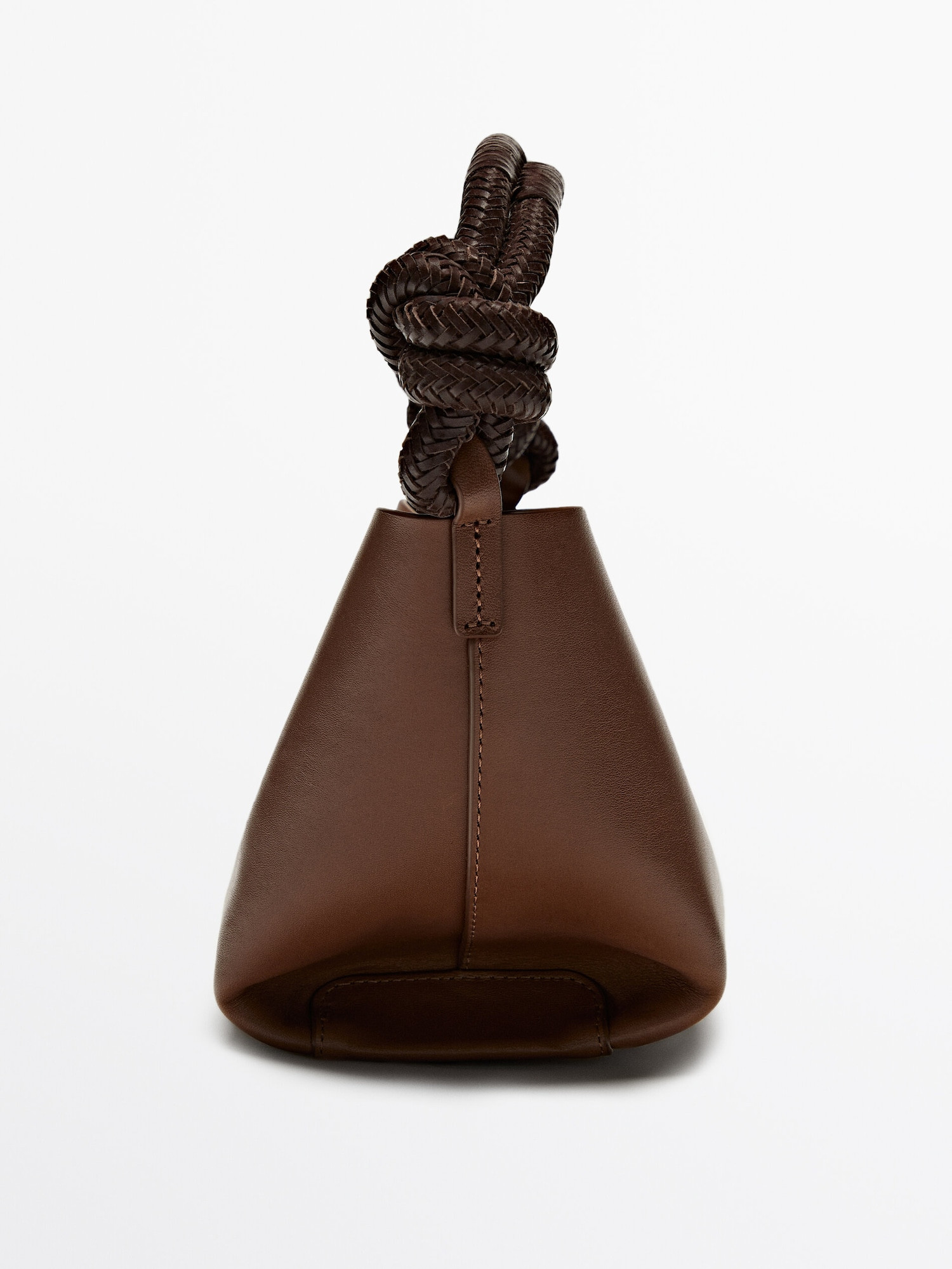 Mini nappa leather crossbody bag with knot details | Massimo Dutti US