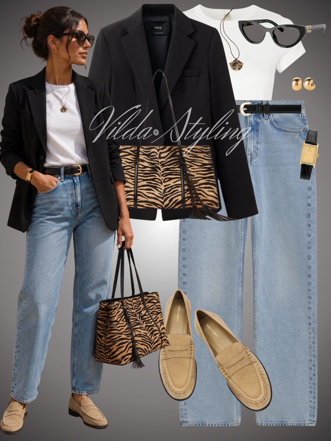 Classic blazer + denim with a little animal print 🤎🖤 An effortless everyday look with timeless basics and statement accessories. Easy, chic, and perfect for transitioning into fall.


#LTKStyle #LTKFashion #CasualChic #BlazerStyle #DenimStyle #FallOutfits #FallFashion #EverydayStyle #ChicOutfits #AnimalPrint #LoaferStyle #ClassicStyle #StreetStyle #OutfitInspiration

#LTKautumn #LTKjeans #LTKworkwear