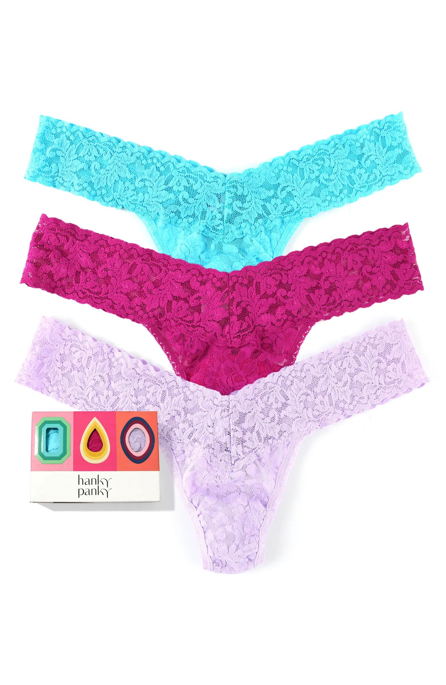 Holiday Assorted 3-Pack Low Rise Thongs | Nordstrom