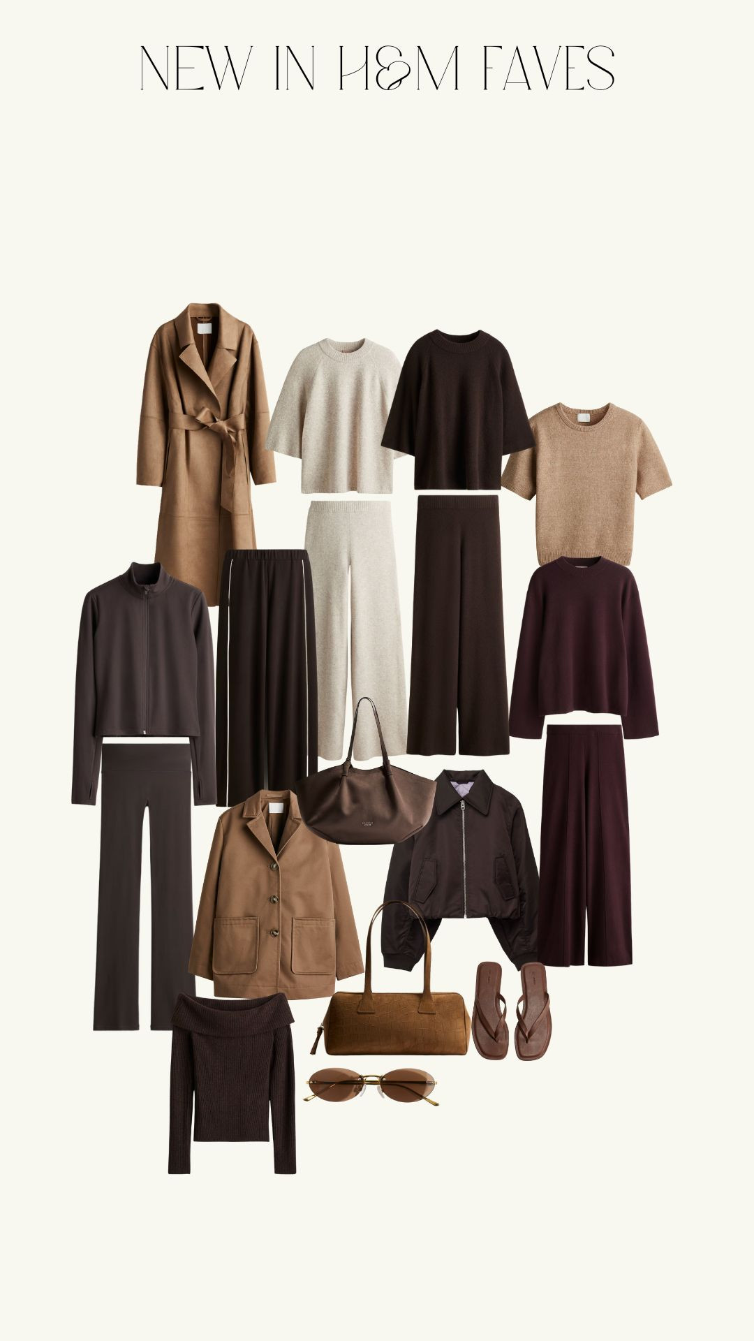 H&M new in faves, early autumn fashion, transitional style, H&M finds, high street style, casual outfits, brown tones, chocolate brown, suede, knitwear  

 #LTKuk #LTKautumn #LTKstyletip