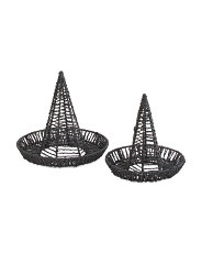 Set Of 2 Seagrass Witch Hats | TJ Maxx