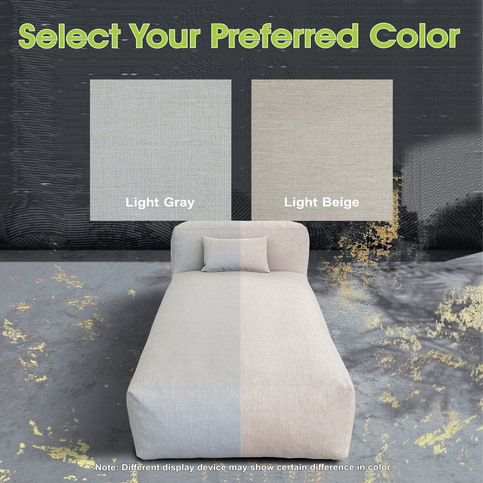 Evita Outdoor Furniture Sectional Conversation Set Bean Bag Chaise Lounge (Light Beige) | Walmart (CA)