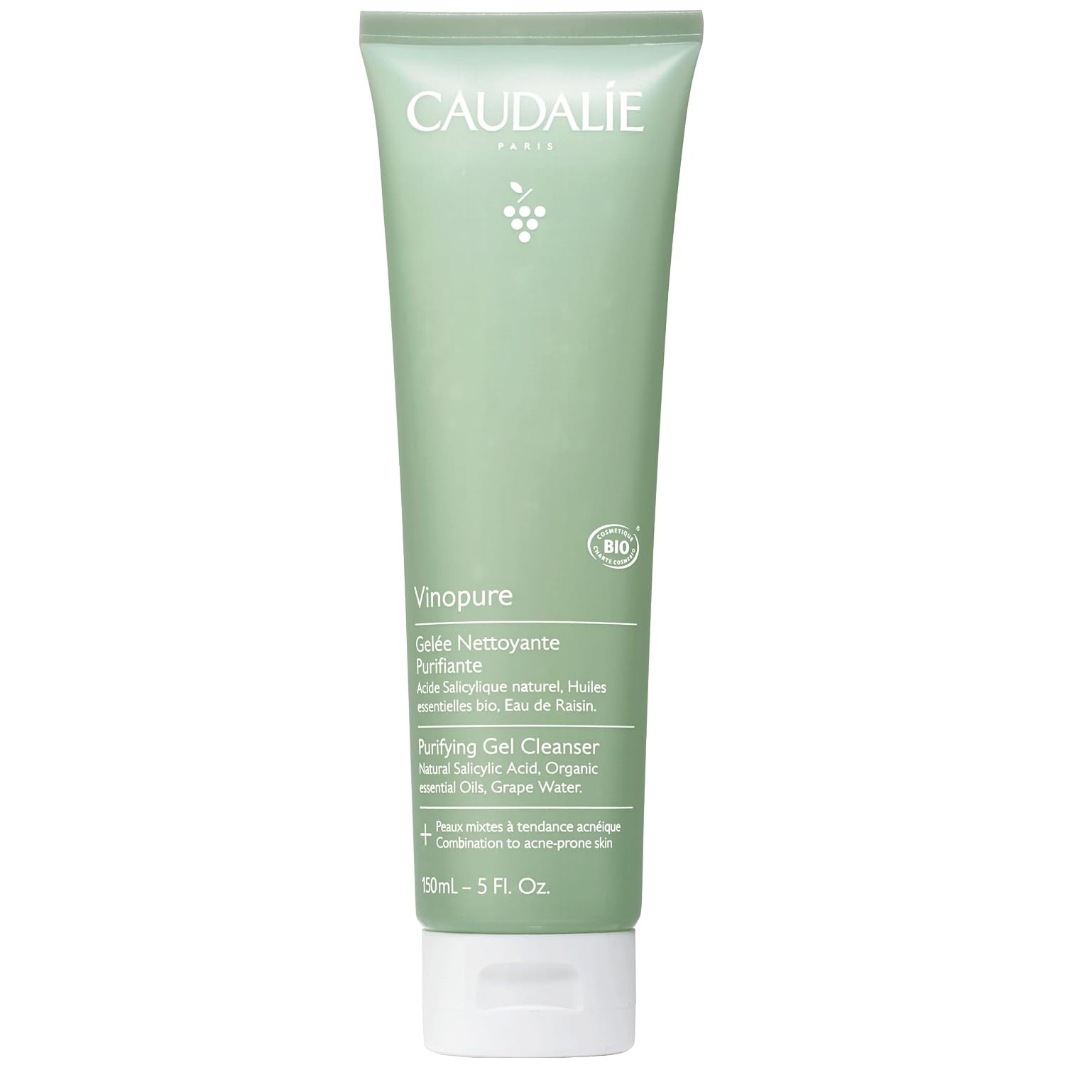Caudalie Vinopure Pore Purifying Gel Cleanser with Natural Salicylic Acid, 5.1 Ounce | Amazon (US)