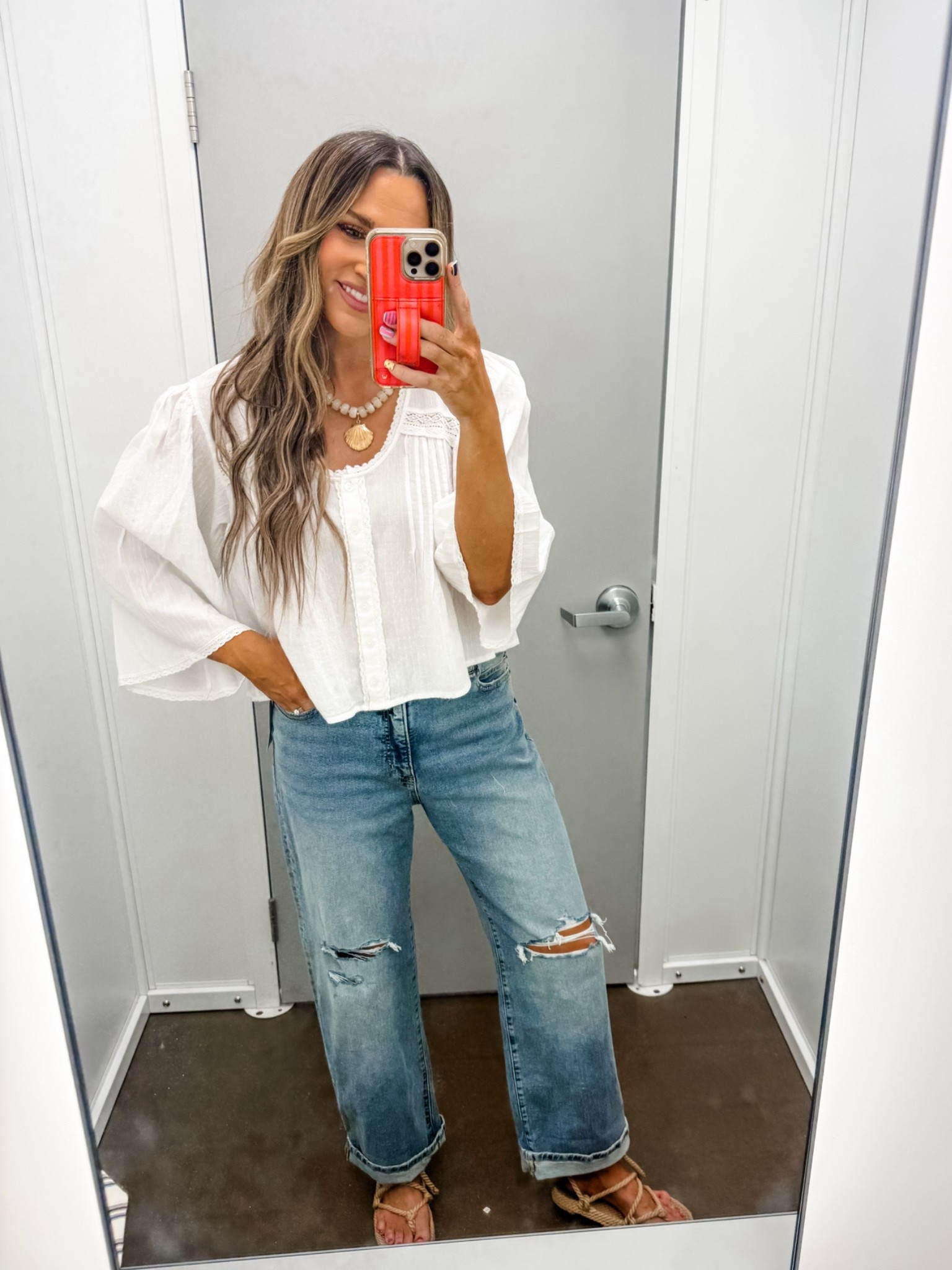 Lookalike top size medium jeans size 6 
Walmart outfit