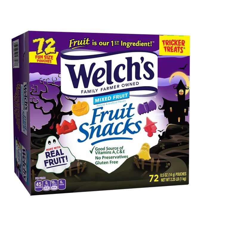 Welch's Halloween Fruit Snacks, Mixed Fruit, 0.5 Oz, 72 Count | Walmart (US)