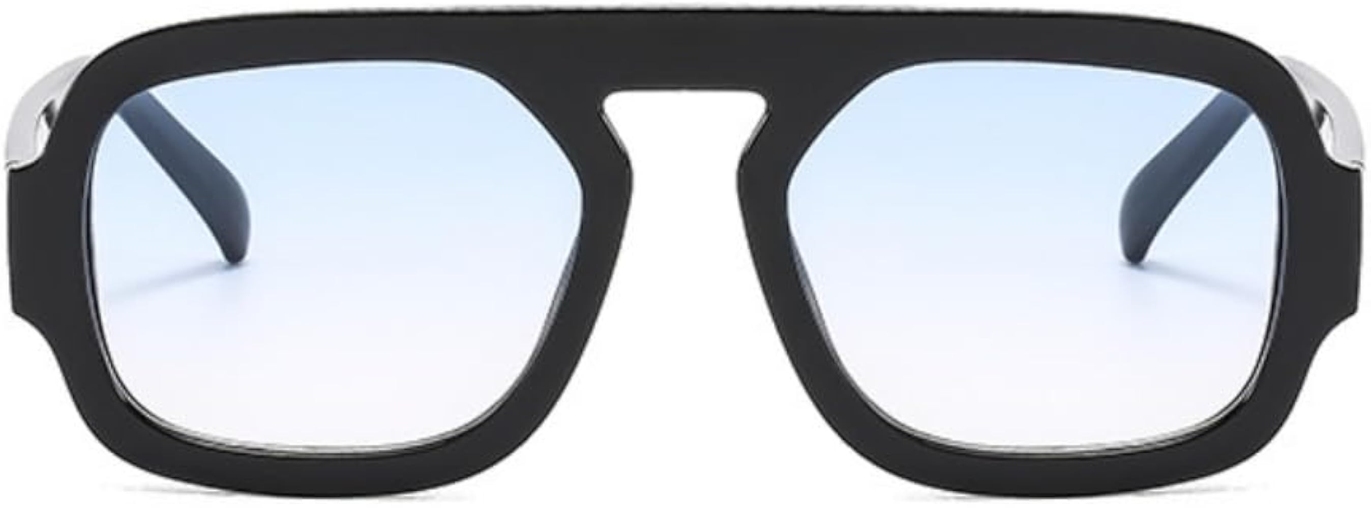 Retro 70s Square Aviator Sunglasses for Women Men Trendy Style Flat Frame Vintage Square Shades | Amazon (US)