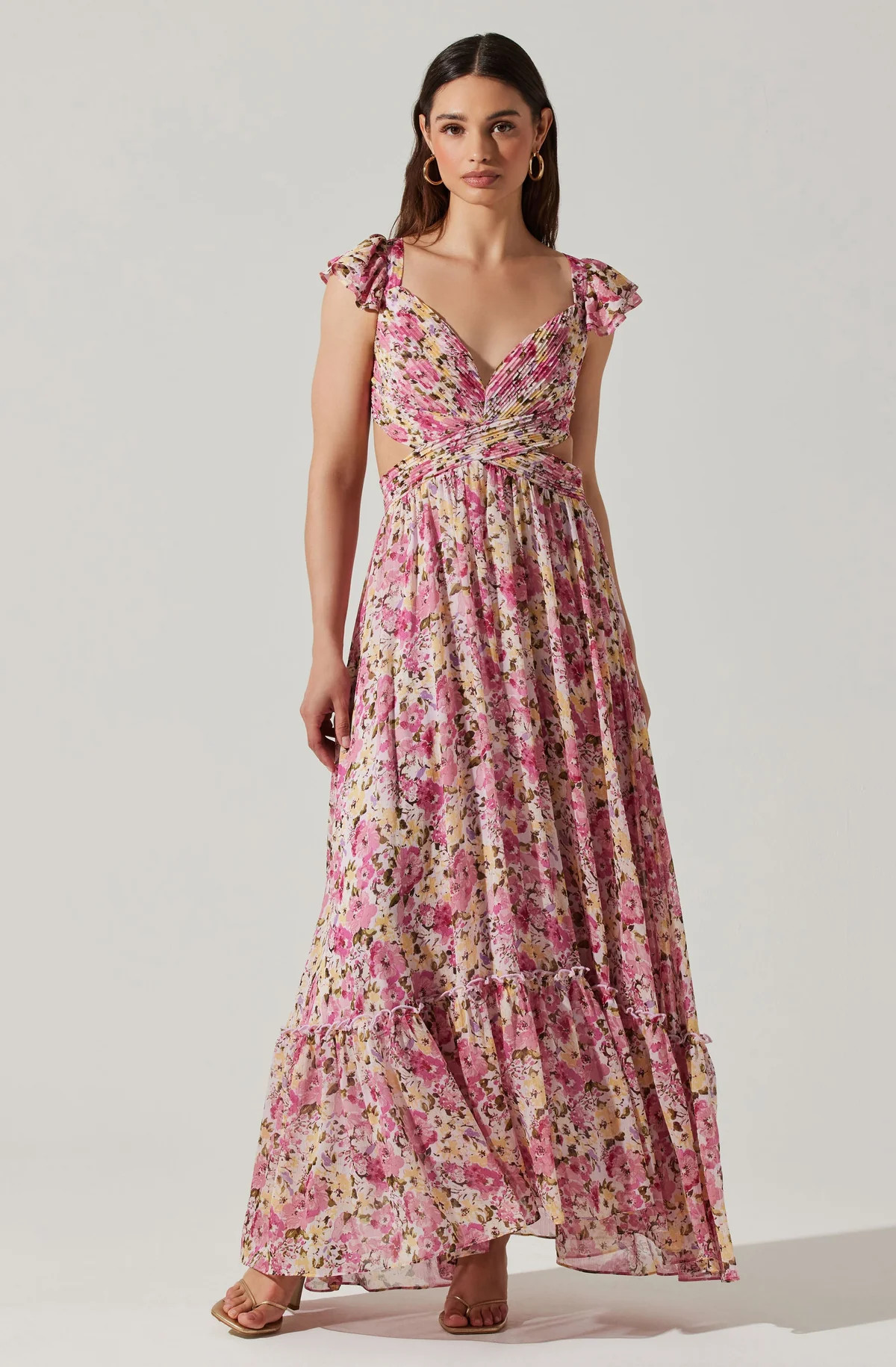 Primrose Floral Strappy Back Maxi Dress | ASTR The Label (US)
