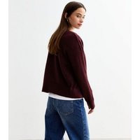 Burgundy Button Knit Cardigan New Look | New Look (UK)