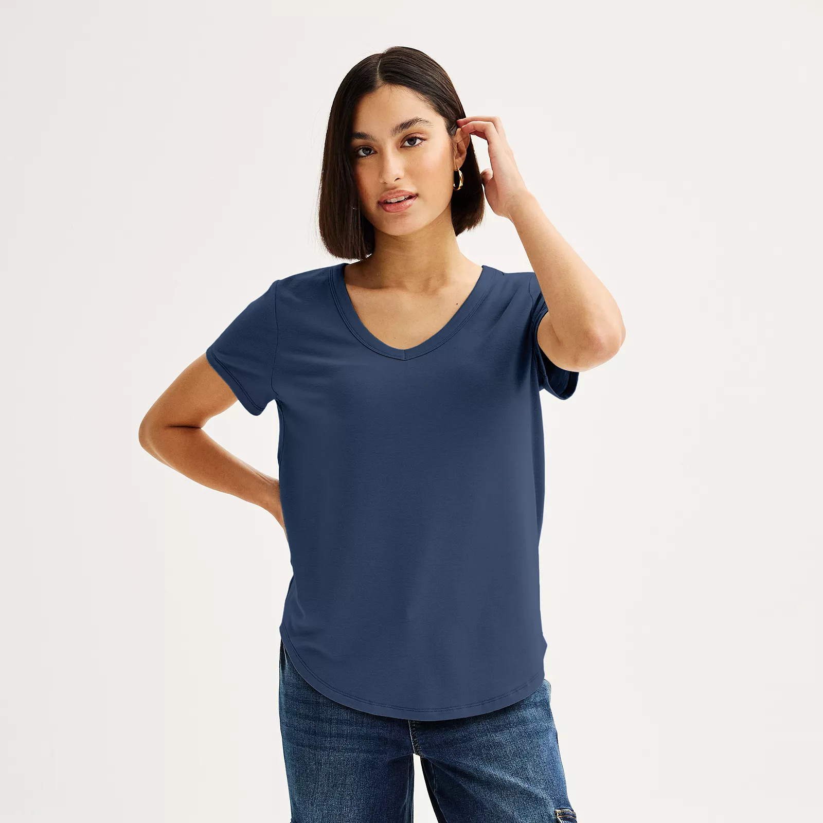 Juniors' SO® Short Sleeve V-Neck Tee | Kohl's