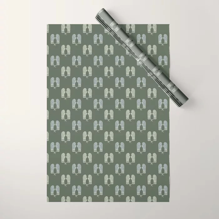 Winter Mittens Wrapping Paper | Society6