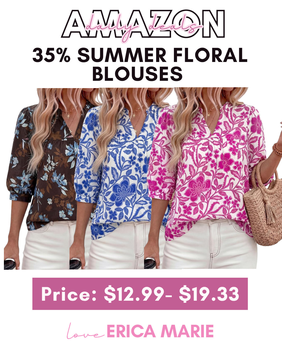  Refresh your wardrobe with these gorgeous Amazon floral blouses, currently on a limited-time sale for just $12.99 to $19.33. This versatile summer top features a flattering V-neckline and breezy sleeves, making it the perfect piece to easily transition from a casual summer day outfit to a polished business casual work look. Style it effortlessly with white denim shorts for a relaxed weekend vibe, or tuck it into tailored trousers for an elegant office ensemble.  #LTKunder50 #LTKsalealert #LTKworkwear #AmazonFashion #AmazonFinds #AmazonDeals #SummerStyle #CasualSummerOutfit #WorkwearInspo #FloralBlouse #OOTD #BudgetFashion #EverydayStyle 

 #LTKgrwm #LTKootd #LTKSaleAlert
