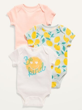 3-Pack Short-Sleeve Bodysuit for Baby | Old Navy (US)