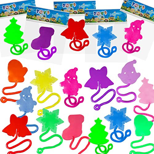 Mchochy 28pcs Christmas Sticky Hands Toys for Kids, X-mas Styles Stretchy Toys for Christmas Stocking Stuffers, Gifts, Pinata Fillers, Party Favors for Kids | Amazon (US)