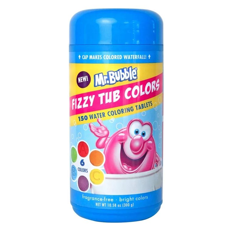 Mr. Bubble Fizzy Tub Colors, Assorted Bathwater Colors, 150 Ct | Walmart (US)