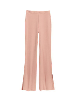 High-Waisted Rib-Knit Split Flare Lounge Pants for Women | Old Navy (CA)