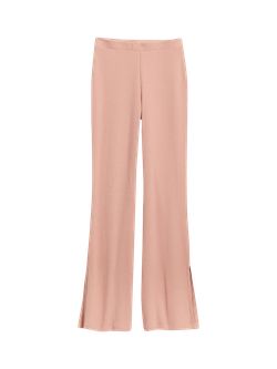 High-Waisted Rib-Knit Split Flare Lounge Pants for Women | Old Navy (CA)