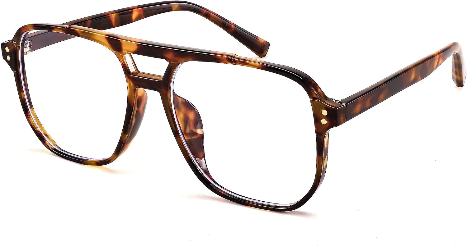 FEISEDY Blue Light Glasses for Women Men Oversized Pilot Lightweight B2866 | Amazon (US)