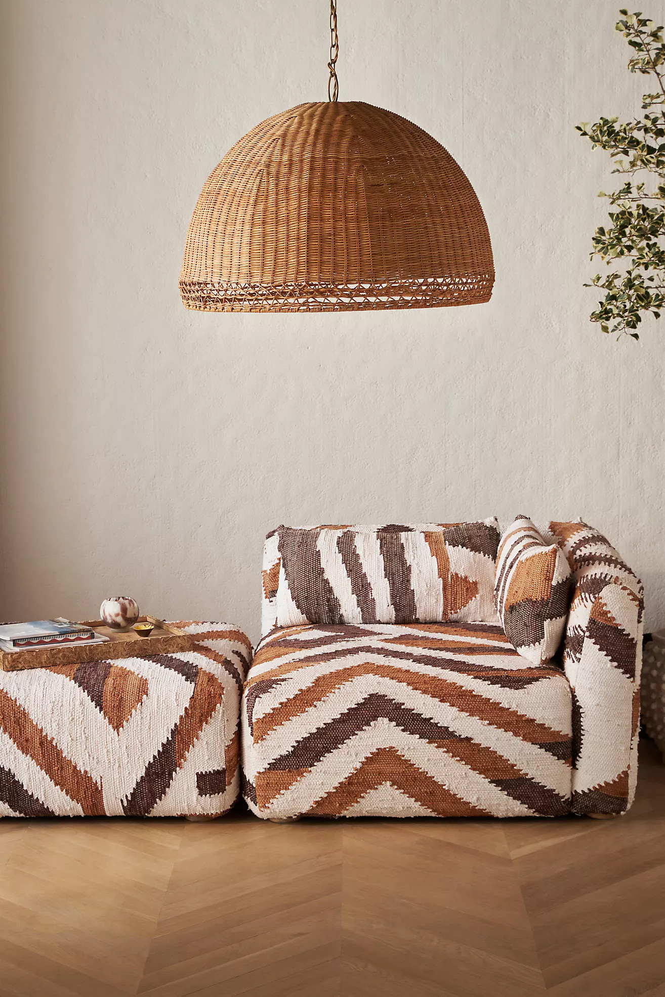Augusta Rattan Chandelier | Anthropologie (US)