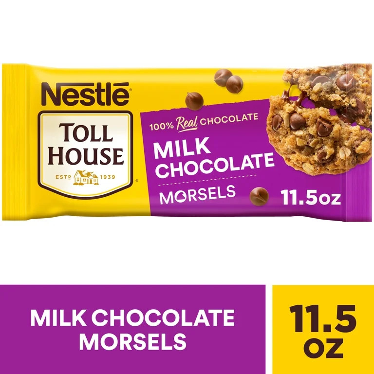Nestle Toll House Milk Chocolate Regular Baking Chips,  11.5 oz Bag | Walmart (US)