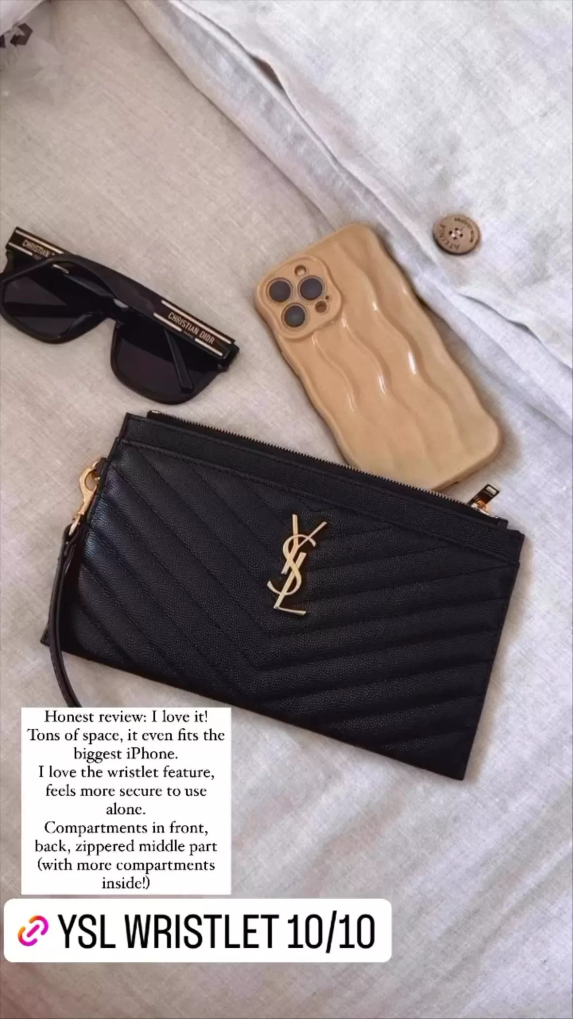 LARGE YSL MONOGRAM BILL POUCH - Review, What fits in it? 
