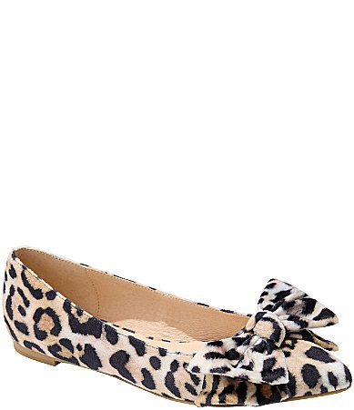 Jack Rogers Debra Leopard Print Ballet Bow Flats - 9 | Dillard's