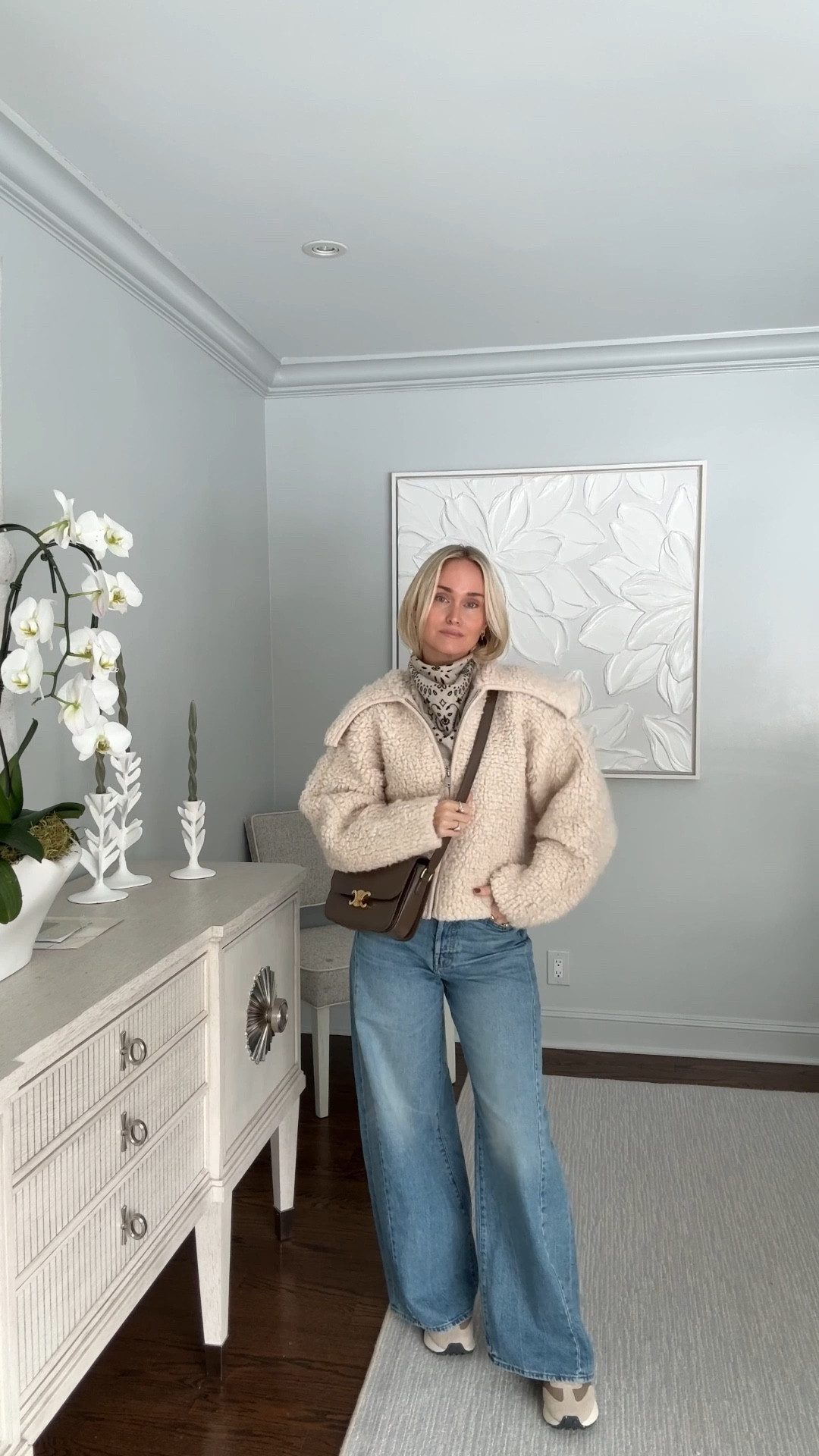 Easy every day winter outfit. Found a new favorite denim style that comes in petite length. I took my usual size 