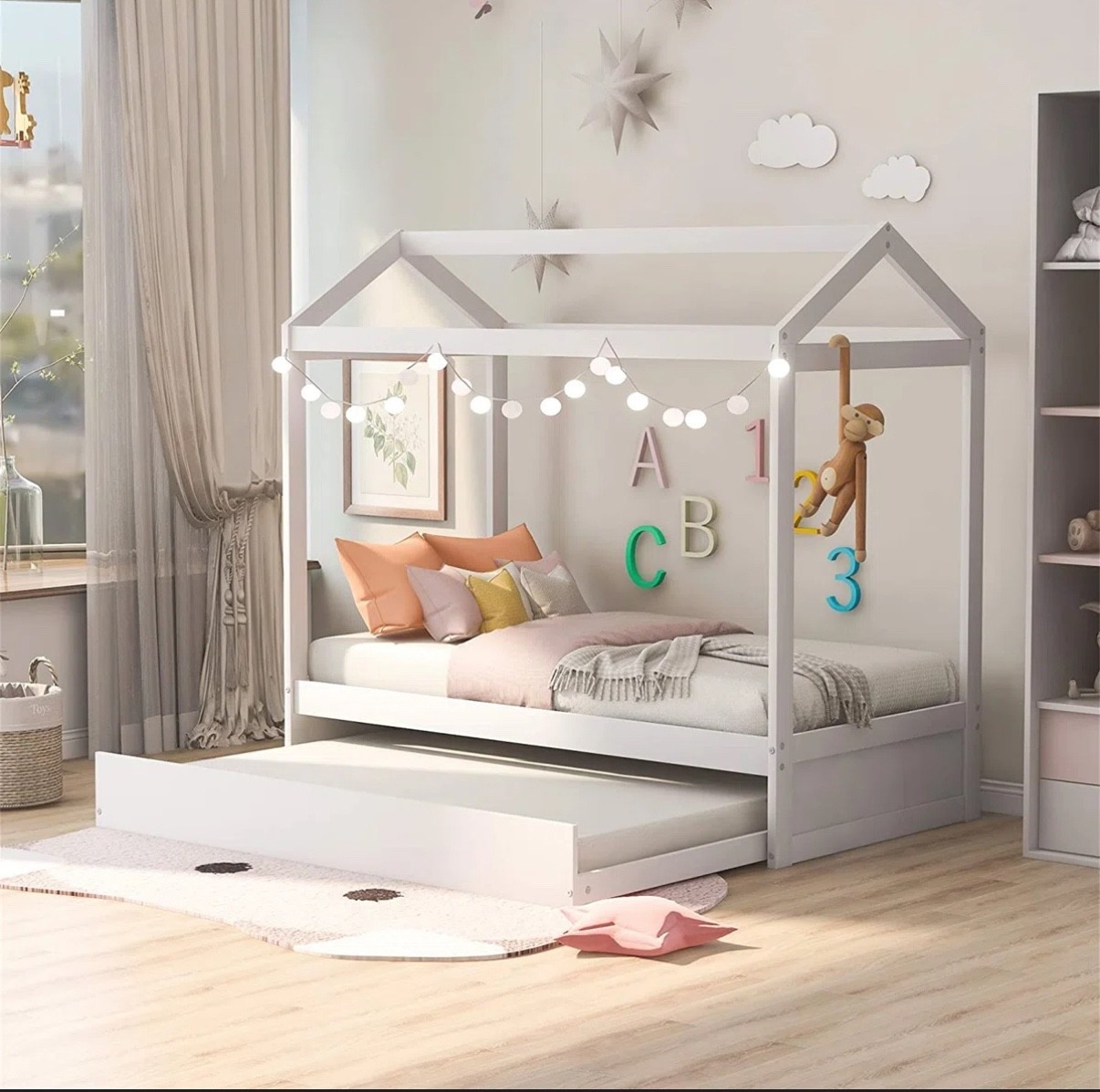Girls bedroom decor and furniture 
Boho rainbow 

#LTKHome #LTKFamily #LTKKids